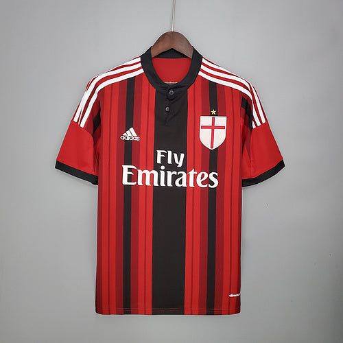 Camisa Milan Retrô 2014/2015 Vermelha e Preta - Adidas